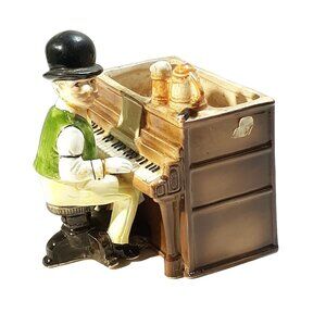 Vintage 1960s Figural Planter Old West Saloon Piano Player 5546  RELPO